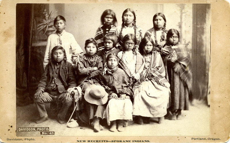 Spokane students on arrival, 1881