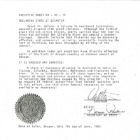 Mount St Helens disaster declaration