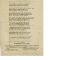 Campaign song written by Cyrus Walker for the Linn County Prohibition Party