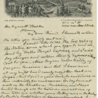 Letter from Joseph Gaston to Cyrus Walker requesting him to send a copy of "The Native Sons"