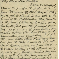 Letter from G. A. Noble to Cyrus Walker thanking for sending him a news article and reminiscing about the Walker family