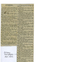 "40 Pioneers" news article by Cyrus Walker with brief obituaries for pioneers who died between June 1901- June 1902