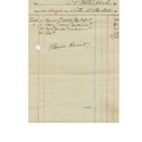 Grocery receipt given to Vernal Walker by A. P. McCulloch
