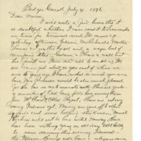 Letter from Cyrus Walker to his wife about the Native Americans of Warm Springs