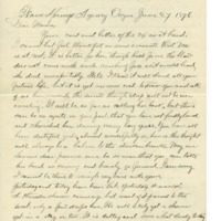 Letter from Cyrus Walker to his wife after receiving the news of her mother's death