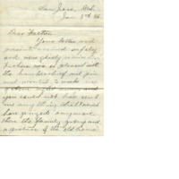 Letter from Lucy Adela Walker to her father, Cyrus Walker, reporting she took her son and left her husband and asking for a loan