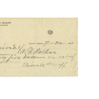 Receipt given to Cyrus Walker by Missall & Knapp, General Merchandise