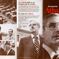 "It's time for Atiyeh!" promotional pamphlet from Atiyeh's 1978 gubernatorial campaign