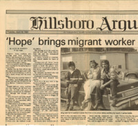 " 'Hope' brings migrant worker flood" news article