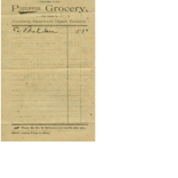 Receipt for Cyrus Walker from C. E. Brownwell, Proprietor of the Post Office and Grocery