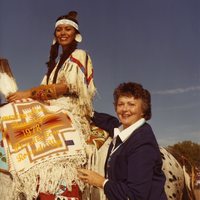 Dolores Atiyeh with 1978 American Indian Beauty winner