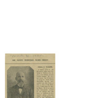"Cyrus H. Walker" news article in The Pacific Homestead on Cyrus Walker's visit to the  newspaper's office