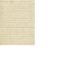 Letter from Mary Walker to her husband, Cyrus Walker, sending him news