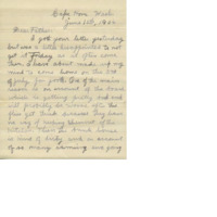 Letter from Clifford Walker to his father Cyrus on life at Cape Horn, Washington 