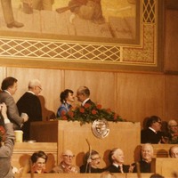 Atiyehs in House chamber for 1983 inauguration