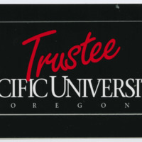 Pacific University trustee bumper sticker