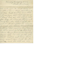 Letter from Mary Walker to her husband, Cyrus Walker, on cutting the wheat for hay