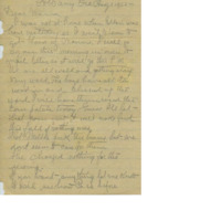 Letter from Cyrus Walker to his wife discussing her father and yard work