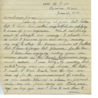 Letter from Edwin Eells to Cyrus Walker reminiscing on the past