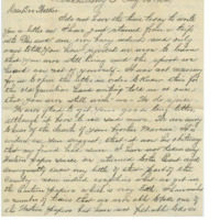 Letter from R. W. McBride to his old friend Cyrus Walker