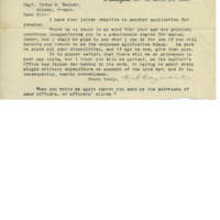 Letter from attorney Henry Hayward to Cyrus Walker responding to his interest in the pension program