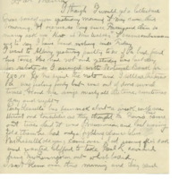 Letter from Cyrus Walker to his wife recounting a visit to her father
