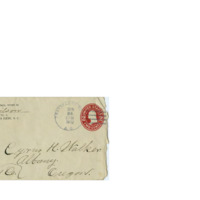 Envelope for a letter from J. M. Wilson to Cyrus Walker