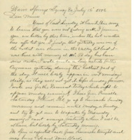 Letter from Cyrus Walker to his wife discussing conflicts between Major Gallagher and the Warm Springs Native Americans