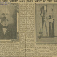 "Oldest Living White Man Born West of the Rockies" news article in the Oregon Journal on Cyrus Walker