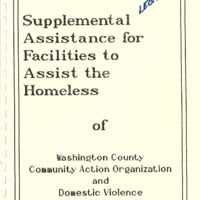 Supplemental Assistance for Facilities to Assist the Homeless booklet
