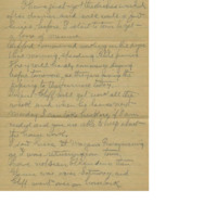 Letter from Cyrus Walker to his wife detailing day-to-day life and wishing her a quick recovery